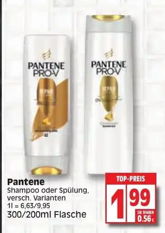 Edeka Pantene Shampoo oder Spülung 300/200ml Angebot