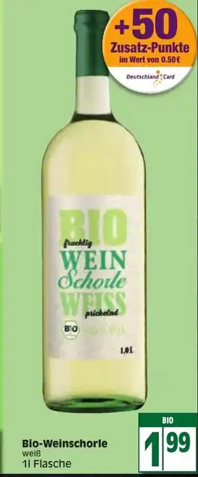 Edeka Bio Weinschorle 1L Angebot