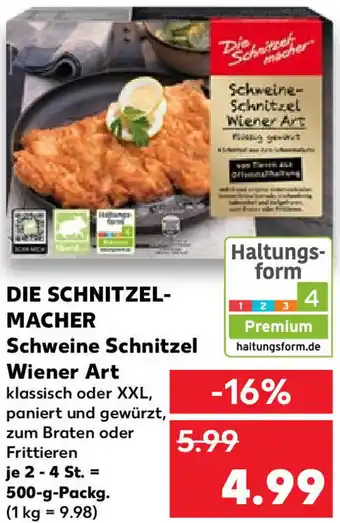 Kaufland Die Schnitzel Macher Schweine Schnitzel Wiener Art 500 g Packg. Angebot