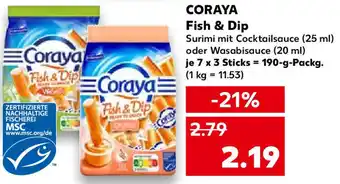 Kaufland Coraya Fish & Dip 190 g Packg. Angebot