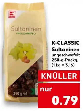 Kaufland K-Classic Sultaninen 250 g Packg. Angebot