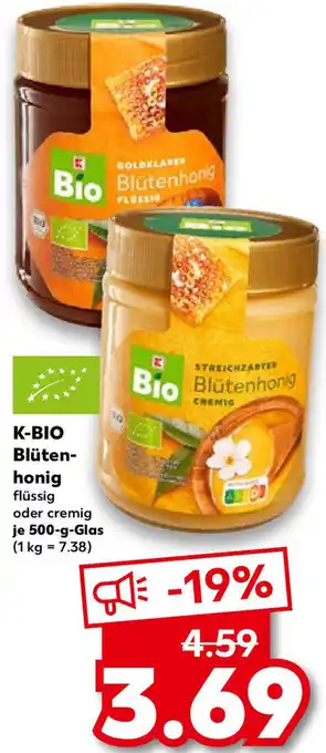 Kaufland K-Bio Blütenhonig 500 g Glas Angebot