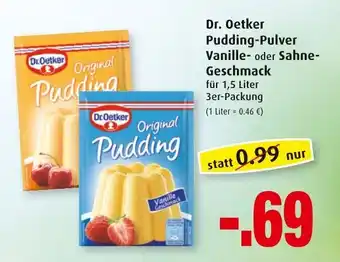 Markant Dr. Oetker Pudding Pulver Vanille oder Sahne Geschmack Angebot