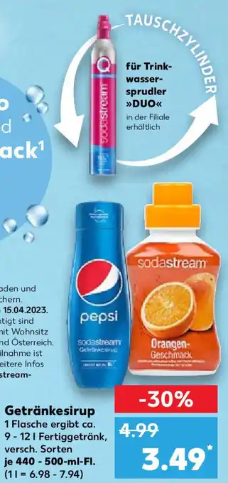 Kaufland Sodastream Getränkesirup 440-500 ml Fl. Angebot