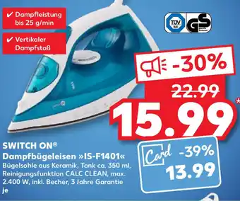 Kaufland Switch On Dampfbügeleisen IS-F1401 Angebot