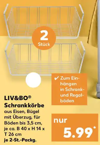 Kaufland Liv&Bo Schrankkörbe 2 St. Packg. Angebot