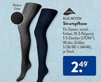 Aldi Süd Lycra blue motion strumpfhose Angebot