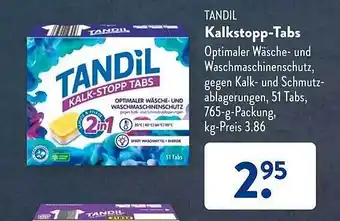 Aldi Süd Tandil kalkstopp-tabs Angebot