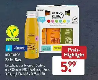 Aldi Süd Rio d'oro saft-box Angebot