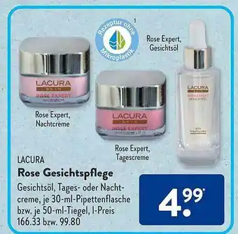 Aldi Süd Lacura rose gesichtspflege Angebot