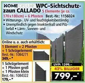 Norma24 Home deluxe wpc-sichtschutzzaun callado Angebot