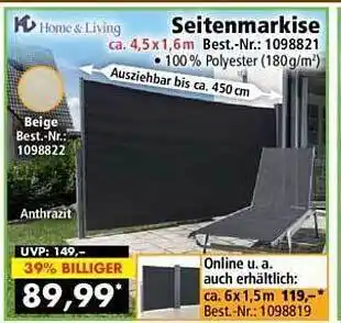 Norma24 Home & living seitenmarkise Angebot