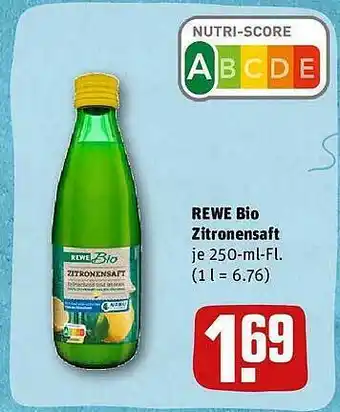 REWE Rewe bio zitronensaft Angebot