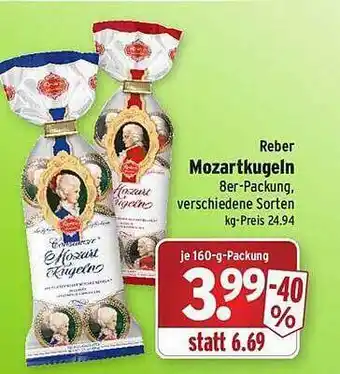 Wasgau Reber mozartkugeln Angebot