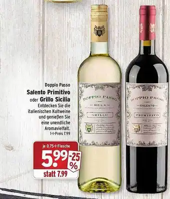 Wasgau Doppio passo salento primitivo oder grillo sicilia Angebot