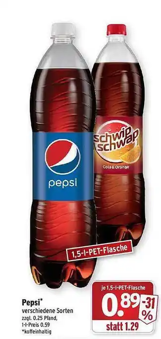 Wasgau Pepsi schwip schwap Angebot