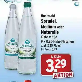 Wasgau Hochwald sprudel, medium oder naturelle Angebot