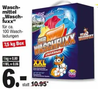 Repo Markt Waschfuxx Waschmittel 7,5 kg Box Angebot