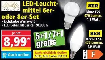 Norma I-Glow LED Leuchtmittel 6er oder 8er Set Angebot