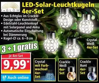 Norma I-Glow LED Solar Leuchtkugeln 4er Set Angebot