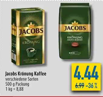 diska Jacobs Kronung Kaffee 500g Angebot