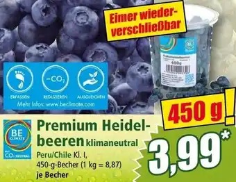 Norma Premium Heidelbeeren 450 g Becher Angebot