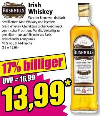 Norma Bushmills Irish Whiskey 0,7 L Flasche Angebot