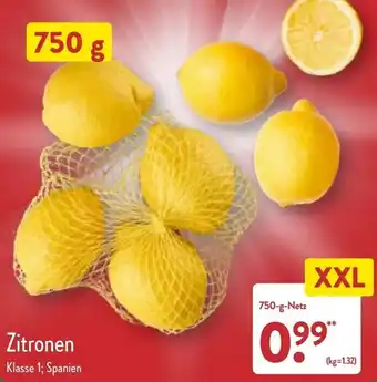 Aldi Nord Zitronen 750 g Netz Angebot