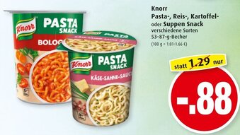 Markant Knorr Pasta, Reis, Kartoffel oder Suppen Snack 53-87g Becher Angebot