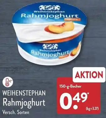 Aldi Nord Weihenstephan Rahmjoghurt 150 g Becher Angebot