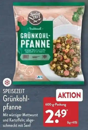 Aldi Nord Speisezeit Grünkohlpfanne 600 g Packung Angebot