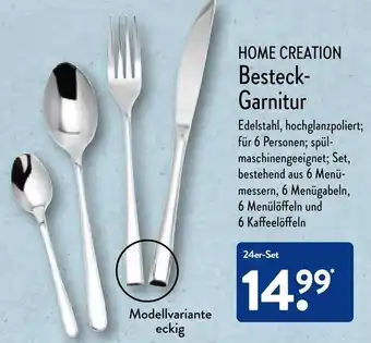 Aldi Nord Home Creation Besteck Garnitur 24er Set Angebot