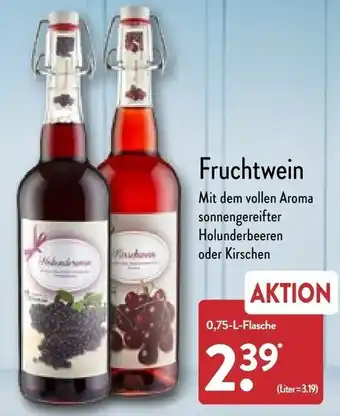 Aldi Nord Fruchtwein 0,75 L Flasche Angebot