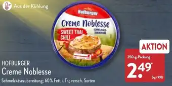 Aldi Nord Hofburger Creme Noblesse 250 g Packung Angebot