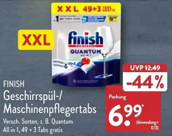 Aldi Nord Finish Geschirrspül/Maschinenpflegertabs Angebot