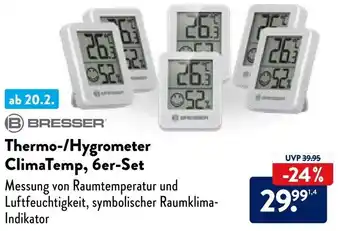 Aldi Nord Bresser Thermo/Hygrometer ClimaTemp, 6er Set Angebot