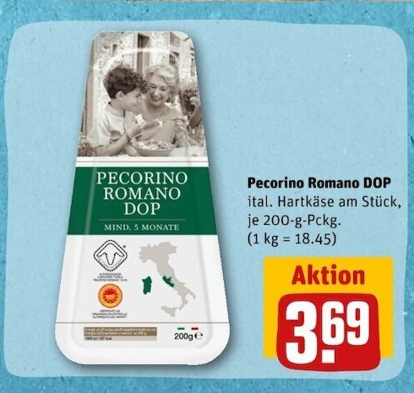 Pecorino Romano DOP 200 g Angebot bei REWE Center