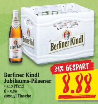 NP Discount Berliner Kindl Jubiläums Pilsener 20x0,5L Angebot