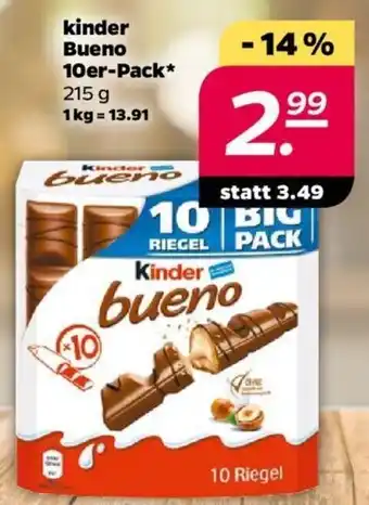 NETTO Kinder Bueno 10er Pack 215 g Angebot