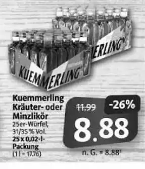 Markant Markt Kuemmerling kräuter oder minzlikör Angebot