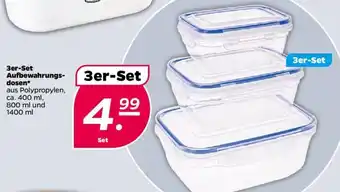 NETTO 3er Set Aufbewahrungsdosen Angebot