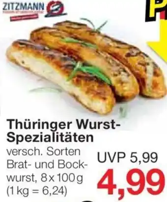 Jawoll Zitzmann Thüringer Wurst Spezialitäten 8x100 g Angebot