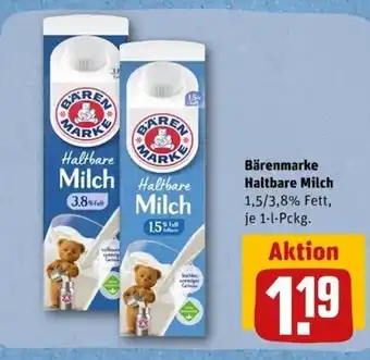 REWE Center Barenmarke Frische H-Milch 1L Angebot