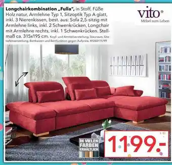 Schaffrath Longchairkombination „fulla” vito Angebot