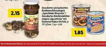 Mix Markt Gezuckertes und gekochtes kondensmilcherzeugnis „sguschönka kondesmilcherzeugnis” „sguschönka” mit fettarmen kakao 6% fett Angebot