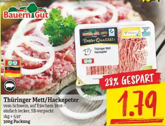 NP Discount Bauern Gut Thüringer Mett/Hackepeter 300g Angebot