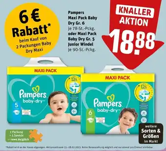 REWE Center Pampers Maxi Pack 78-90st Angebot