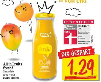 NP Discount All in Fruits fresh! 250ml Angebot