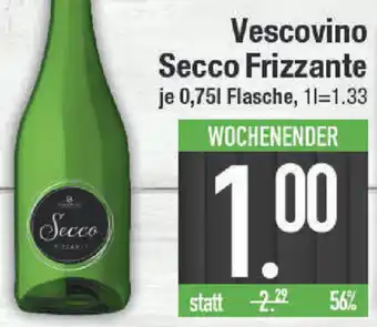 E-Center Vescovino Secco Frizzante 0,75 L Flasche Angebot