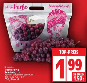 Edeka Pinke Perle Trauben, rot 650g Beutel Angebot